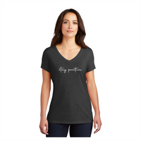 LADIES Stay Positive V-Neck Softstyle Tee