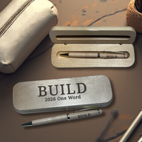 Customizable Engraved Maple Pen Case with Pen