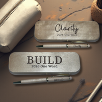 Customizable Engraved Maple Pen Case with Pen