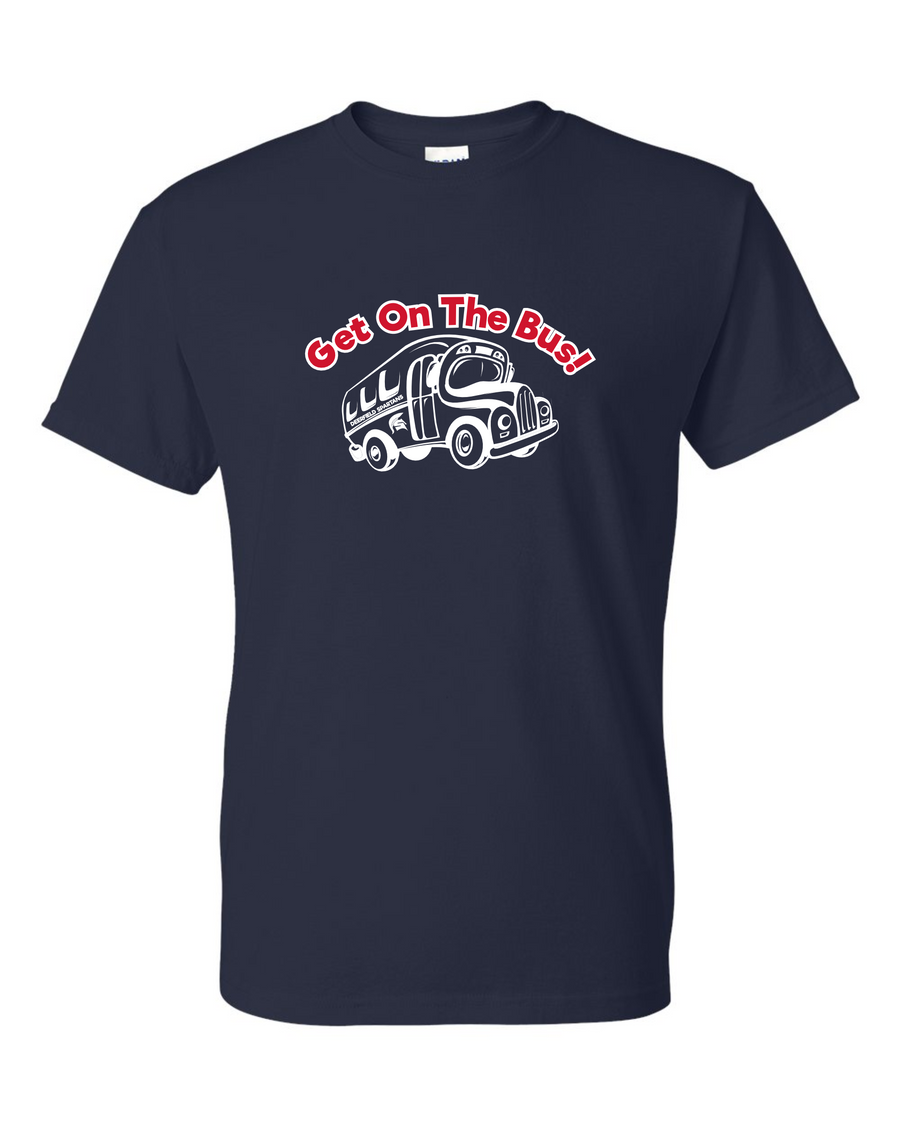 Deerfield Get On The Bus! - Youth & Adult 50/50 Cotton Blend Tee