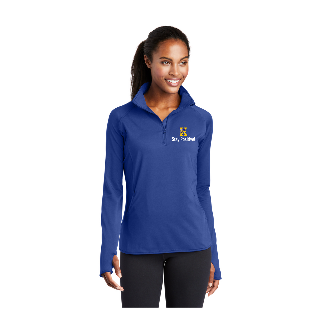 Stay Positive - Ladies 1/4 Zip Lightweight Pullover