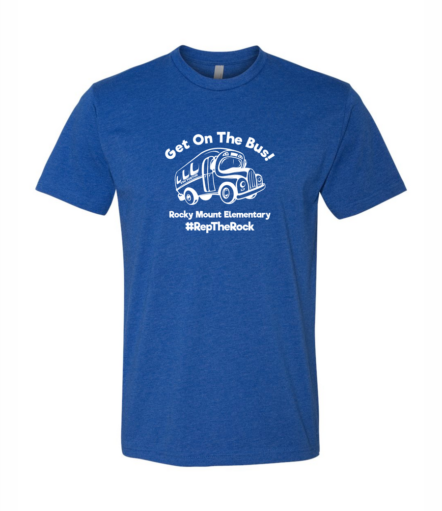 Get On The Bus! - Adult 50/50 Cotton Blend Tee