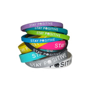 Stay Positive Silicone Wristband Bundle